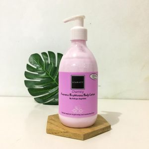 perbedaan body lotion whitening charming dan romansa